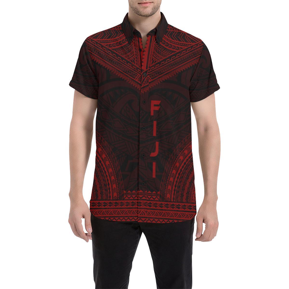 Fiji Polynesian Chief Shirt - Red Version - Polynesian Pride