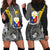 (Custom Personalised) Philippines Sampaguita Hoodie Dress Simple Polynesian Sun Filipino LT13 Black - Polynesian Pride