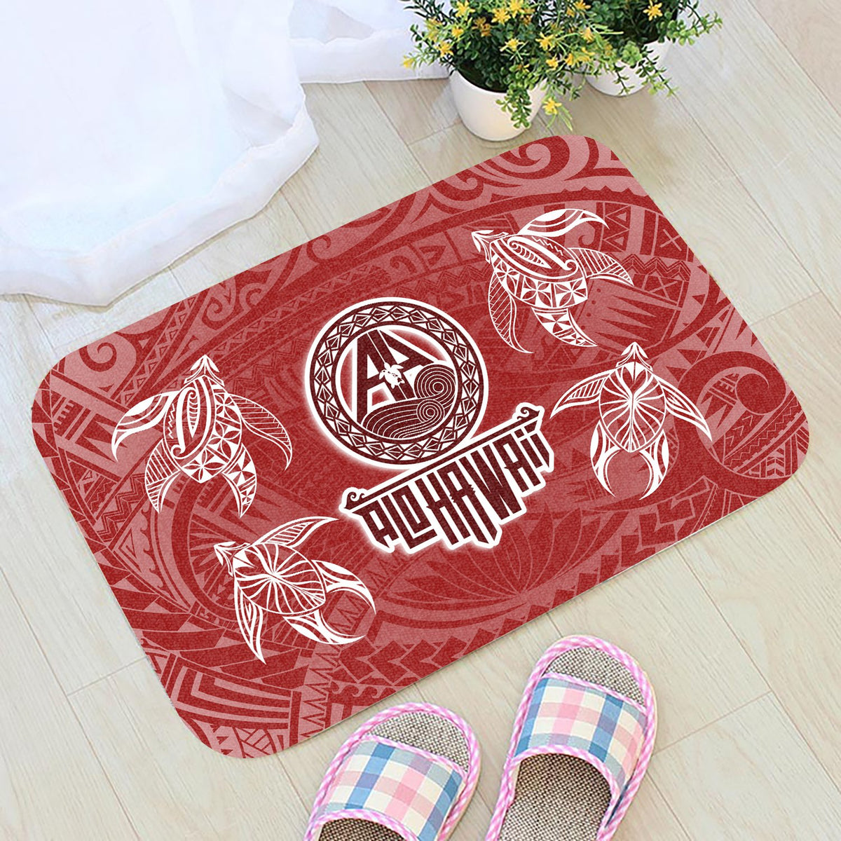 Hawaii Turtles Polynesian Door Mat - AH - Polynesian Pride