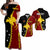 Personalised Papua New Guinea Matching Dress and Hawaiian Shirt 47th Independence Anniversary Motu Revareva LT7 Red - Polynesian Pride