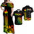 Papua New Guinea with Tribal Hibiscus Matching Dress and Hawaiian Shirt Matching Motuan Reggae Color LT7 Reggae - Polynesian Pride