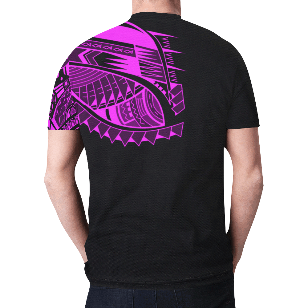 Polynesian T Shirt Polynesian Chest Tattoo Special Pink - Polynesian Pride