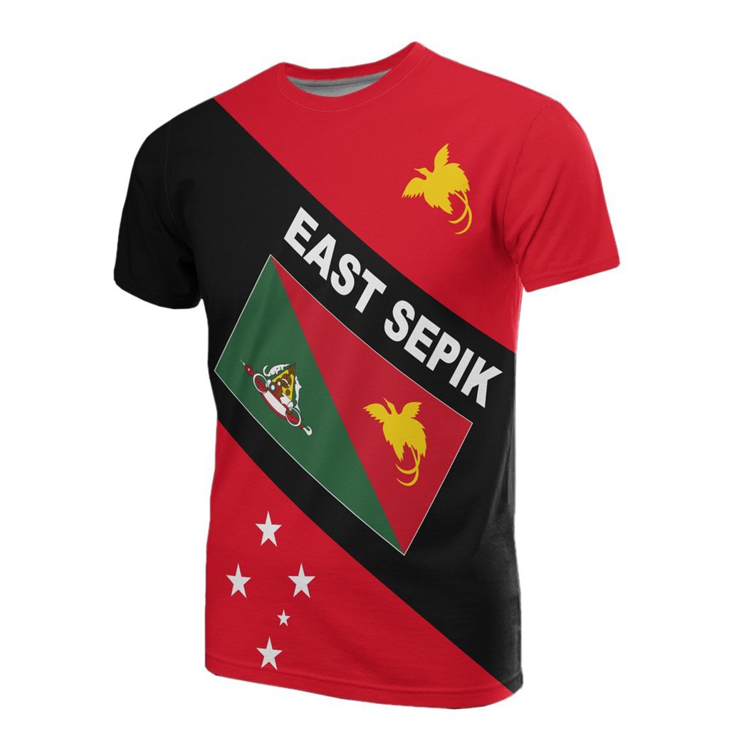 Papua New Guinea T Shirt PNG Flag East Sepik Province Flag Unisex Red - Polynesian Pride