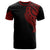 Tahiti T Shirt Tahiti Tatau Red Patterns With Coat of Arms Unisex Black - Polynesian Pride