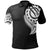 Guam Polo Shirt Guahan Tatau White Patterns With Coat Of Arms Unisex Black - Polynesian Pride