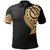 Tokelau Polo Shirt Tokelauan Tatau Gold Patterns With Coat Of Arms Unisex Black - Polynesian Pride