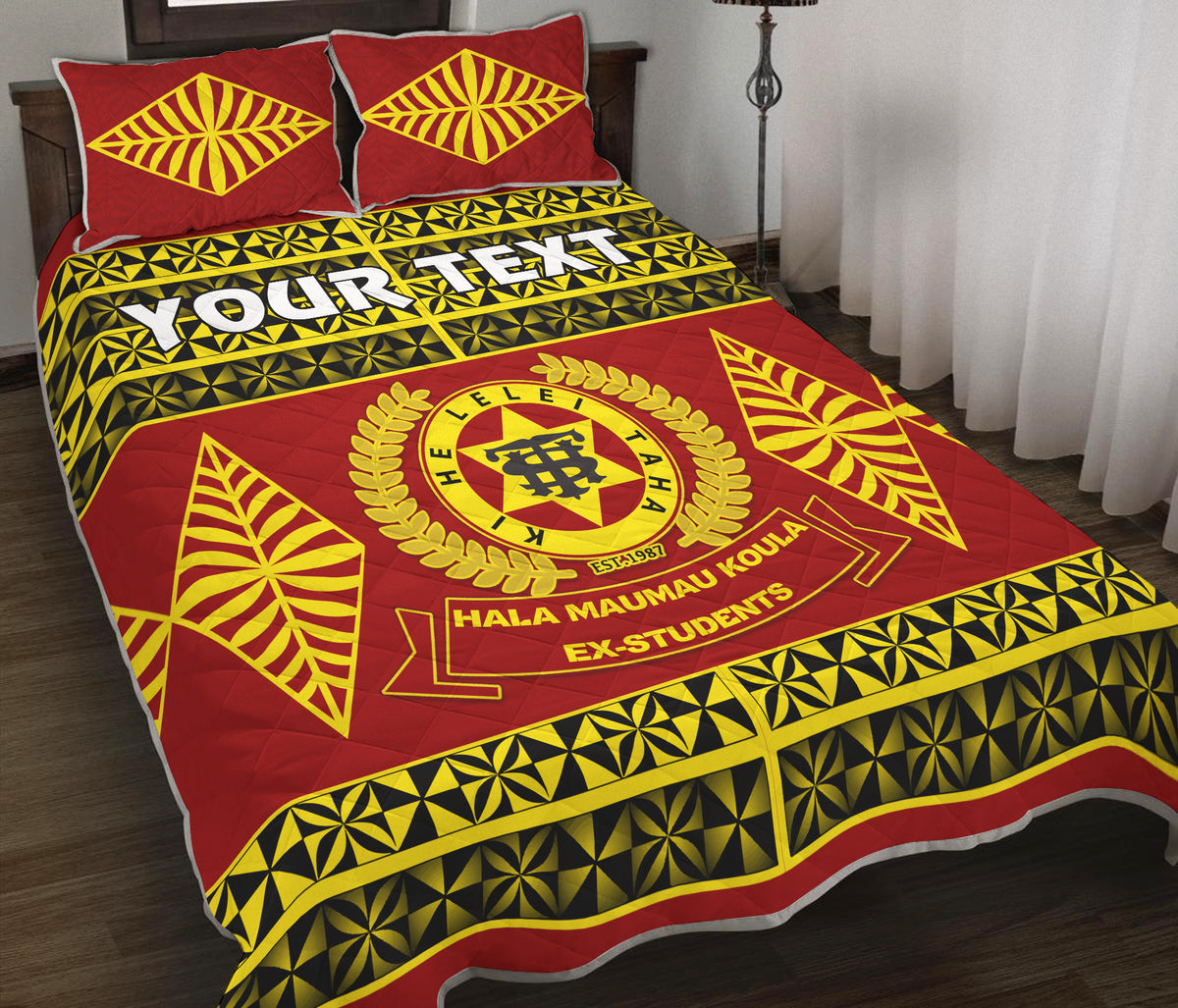 (Custom Personalised) Tonga High School Quilt Bed Set - Tongan Pattern LT13 - Polynesian Pride