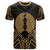 New Caledonia T Shirt New Caledonia Seal Tribal Gold Color Patterns Unisex Black - Polynesian Pride