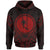 Chuuk State Hoodie Chuuk State Seal Red Tribal Patterns Unisex Black - Polynesian Pride