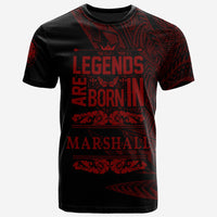Marshall Islands T Shirt Legends Are Born In Red Color Unisex Red - Polynesian Pride