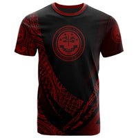 Federated States of Micronesia T Shirt Red Polynesian Patterns Sport Style Unisex Black - Polynesian Pride