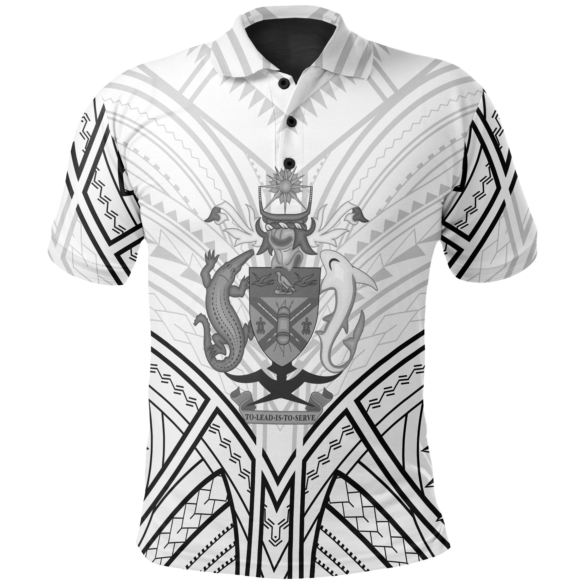 Solomon Islands Polo Shirt Melanesian Seal Tribal Patterns Unisex White - Polynesian Pride