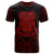 Tuvalu T Shirt Tuvaluan Seal Tribal Red Color Patterns Unisex Black - Polynesian Pride