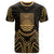 Kiribati T Shirt Kiribati Seal Tribal Gold Color Patterns Unisex Black - Polynesian Pride