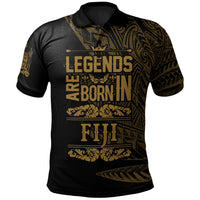 Fiji Polo Shirt Legends Are Born In Gold Color Unisex Gold - Polynesian Pride