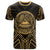 American Samoa T Shirt American Samoan Seal Tribal Gold Color Patterns Unisex Black - Polynesian Pride
