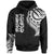 Solomon Islands Hoodie Solomon Islands Tatau White Patterns Unisex Black - Polynesian Pride