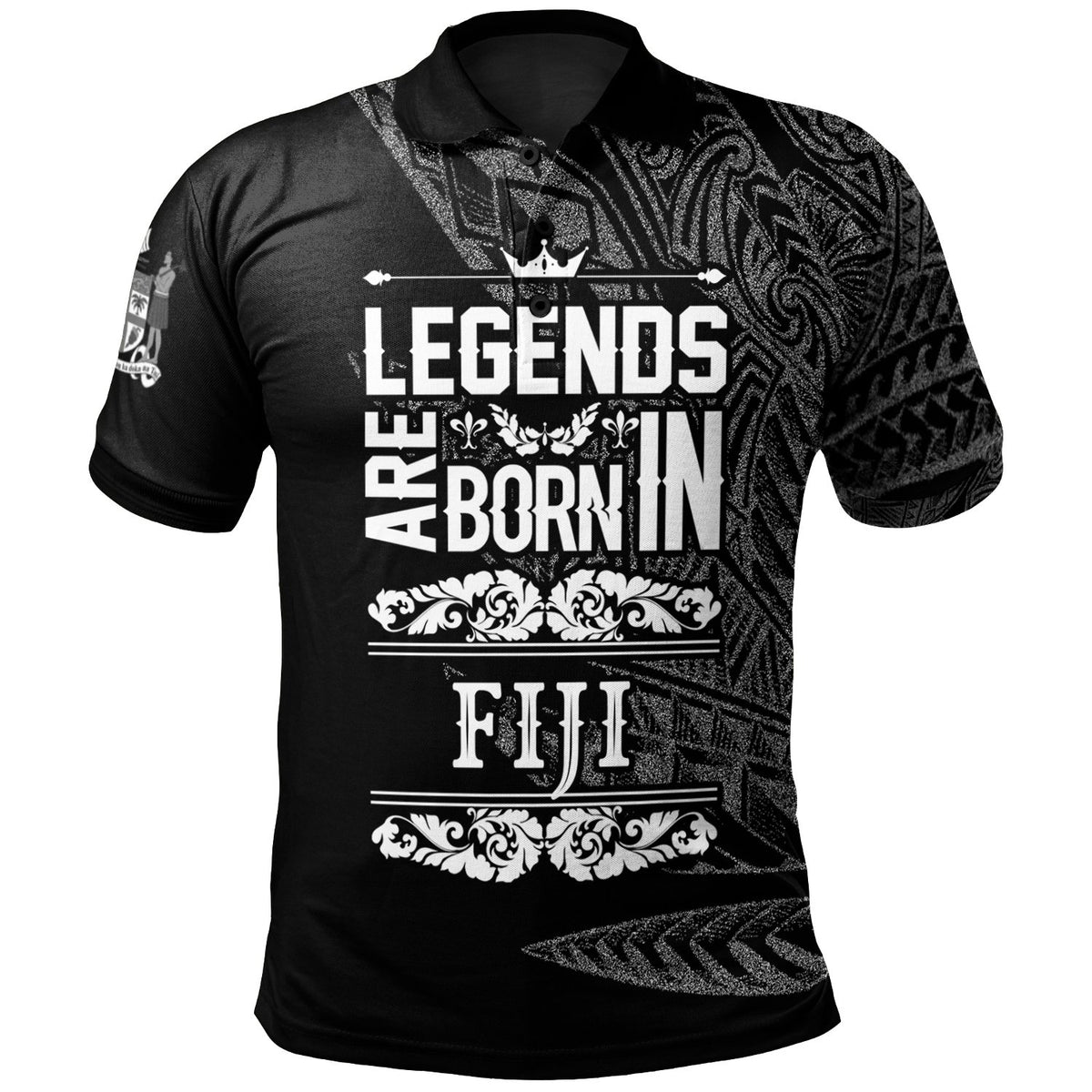Fiji Polo Shirt Legends Are Born In White Color Unisex White - Polynesian Pride
