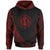 Northern Mariana Islands Hoodie Red Polynesian Patterns Sport Style Unisex Black - Polynesian Pride
