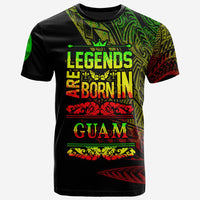Guam T Shirt Legends Are Born In Reggae Color Unisex Black - Polynesian Pride