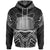 Tokelau Hoodie Tokelau Seal Black Tribal Patterns Unisex White - Polynesian Pride