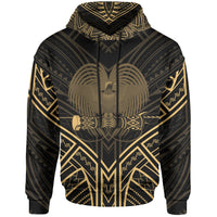 Papua New Guinea Hoodie Papua New Guinea Seal Gold Tribal Patterns Unisex White - Polynesian Pride