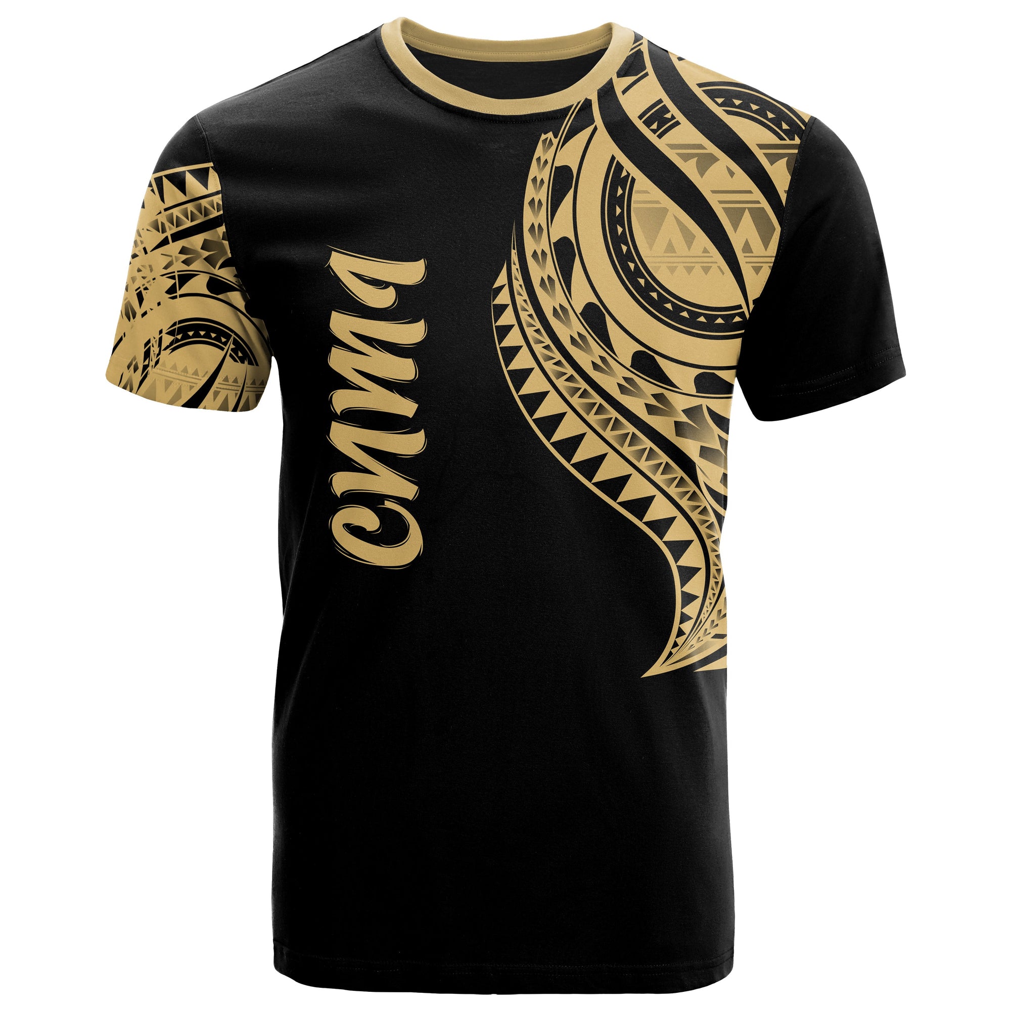 Northern Mariana Islands T Shirt Northern Mariana Islands Tatau Gold Patterns Unisex Black - Polynesian Pride