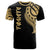 Tahiti T Shirt Tahiti Tatau Gold Patterns Unisex Black - Polynesian Pride