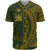 Fiji Baseball Shirt - Green Wings Style Unisex Gold - Polynesian Pride