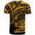 Fiji T Shirt Gold Color Cross Style - Polynesian Pride