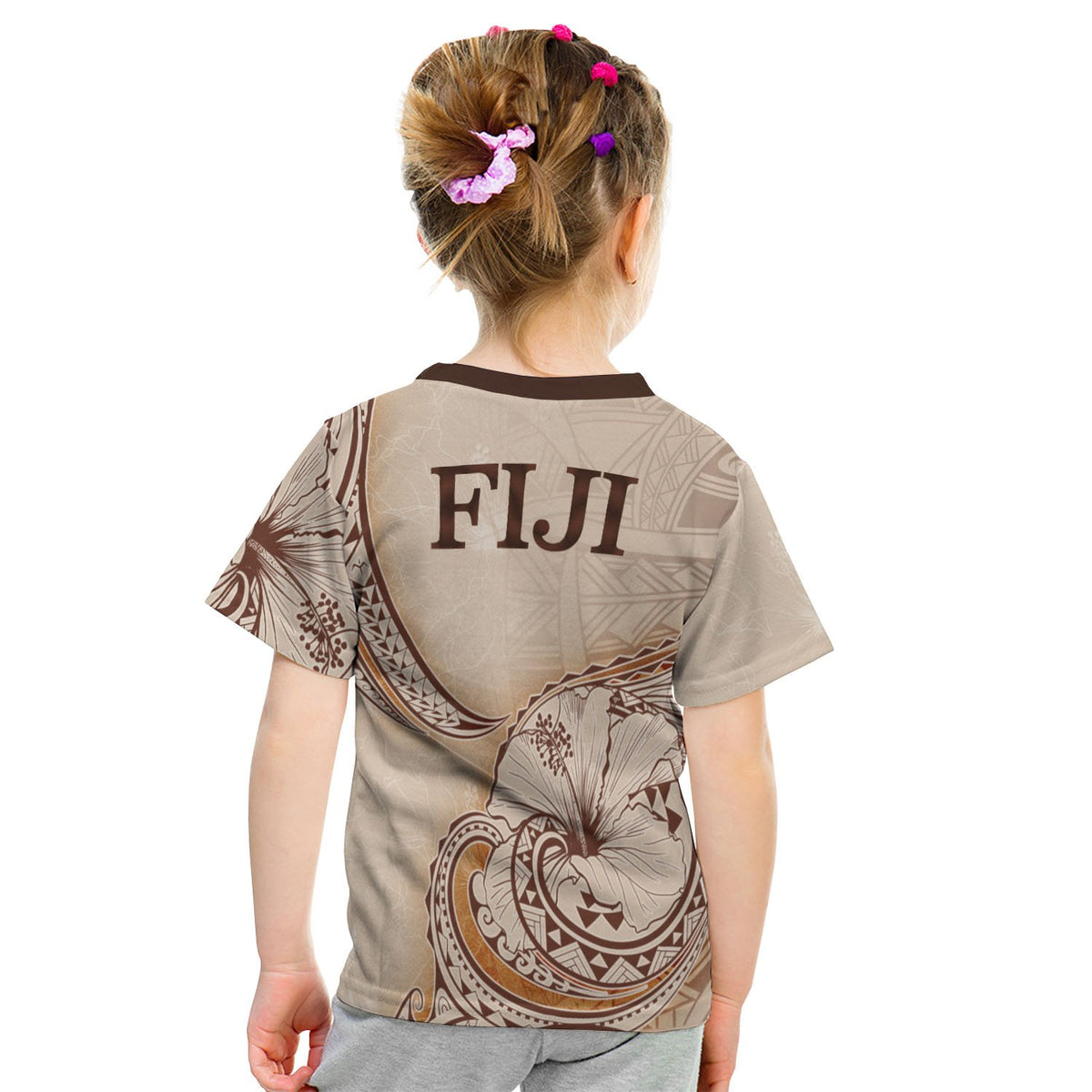 Fiji T Shirt Hibiscus Flowers Vintage Style - Polynesian Pride