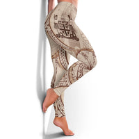 Fiji Leggings - Hibiscus Flowers Vintage Style - Polynesian Pride