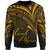 French Polynesia Sweatshirt - Cross Style Gold Color Unisex Black - Polynesian Pride