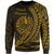 French Polynesia Sweatshirt - Wings Style Gold Color Unisex Gold - Polynesian Pride