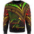 French Polynesia Sweatshirt - Cross Style Reggae Color Unisex Black - Polynesian Pride