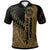 French Polynesia Polo Shirt Gold Color Symmetry Style Unisex Black - Polynesian Pride