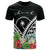 Chuuk Polynesian T Shirt Chuuk Coat of Arms & Polynesian Tropical Flowers White Unisex Art - Polynesian Pride