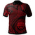 Federated States of Micronesia Polo Shirt Humpback Whale and Coat of Arms Red Unisex Red - Polynesian Pride