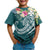 Wallis and Futuna Polynesian T Shirt Summer Plumeria (Turquoise) - Polynesian Pride