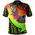 Kosrae Polo Shirt Polynesian Hook and Hibiscus (Reggae) Unisex Reggae - Polynesian Pride