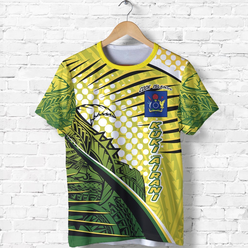 Cook Islands T Shirt Polynesian Coat of Arms Kuki Airabi Tides Style Special K6 Unisex Yellow - Polynesian Pride