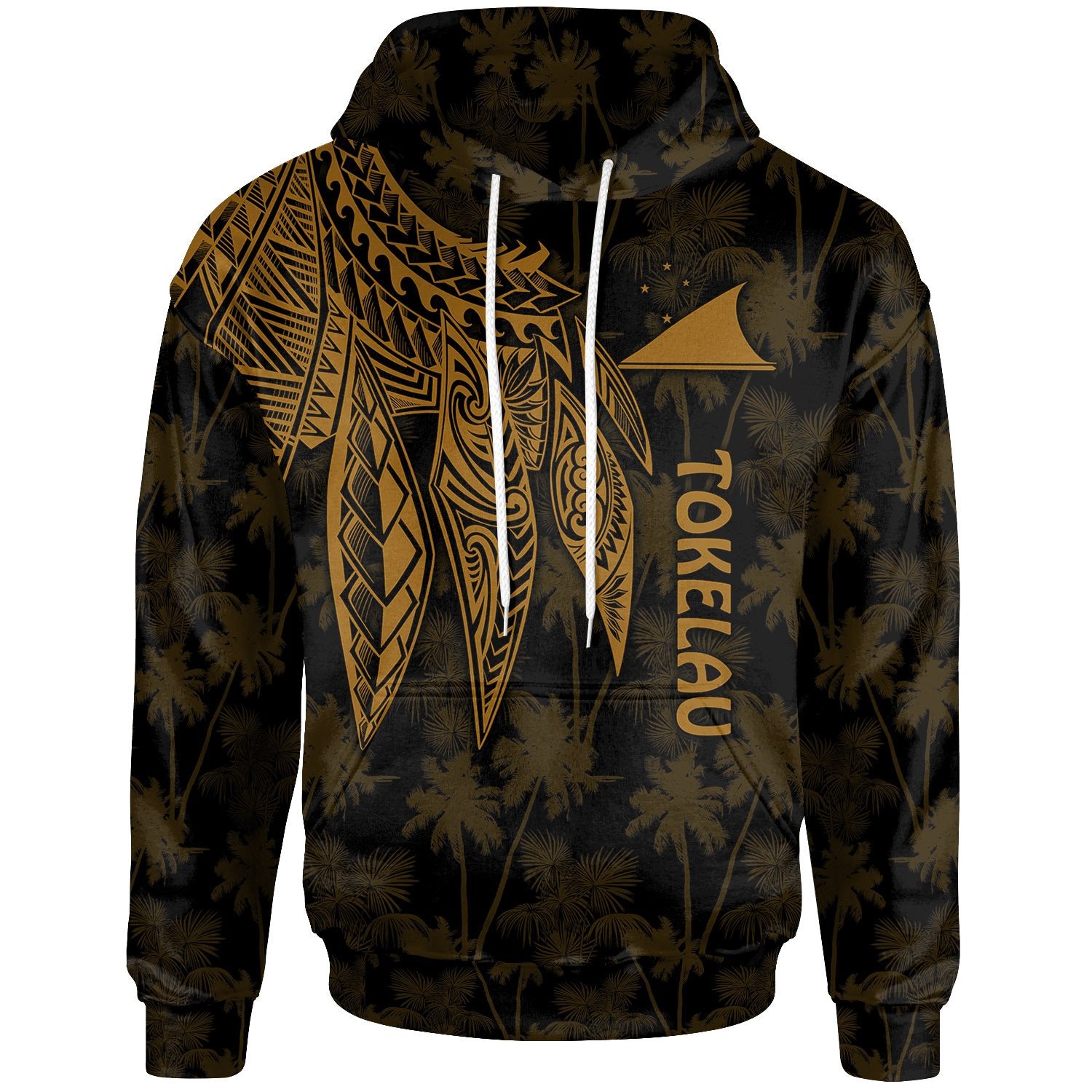 Tokelau Hoodie Polynesian Wings (Golden) Unisex Golden - Polynesian Pride