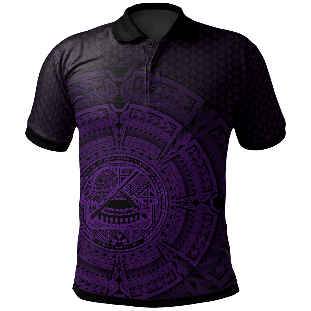 American Samoa Polo Shirt Polynesian Circle (Purple) Unisex Purple - Polynesian Pride