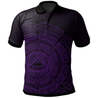 American Samoa Polo Shirt Polynesian Circle (Purple) Unisex Purple - Polynesian Pride