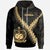 Samoa Hoodie Samoa Coat of Arms With Polynesian Tattoo Gold Unisex Gold - Polynesian Pride