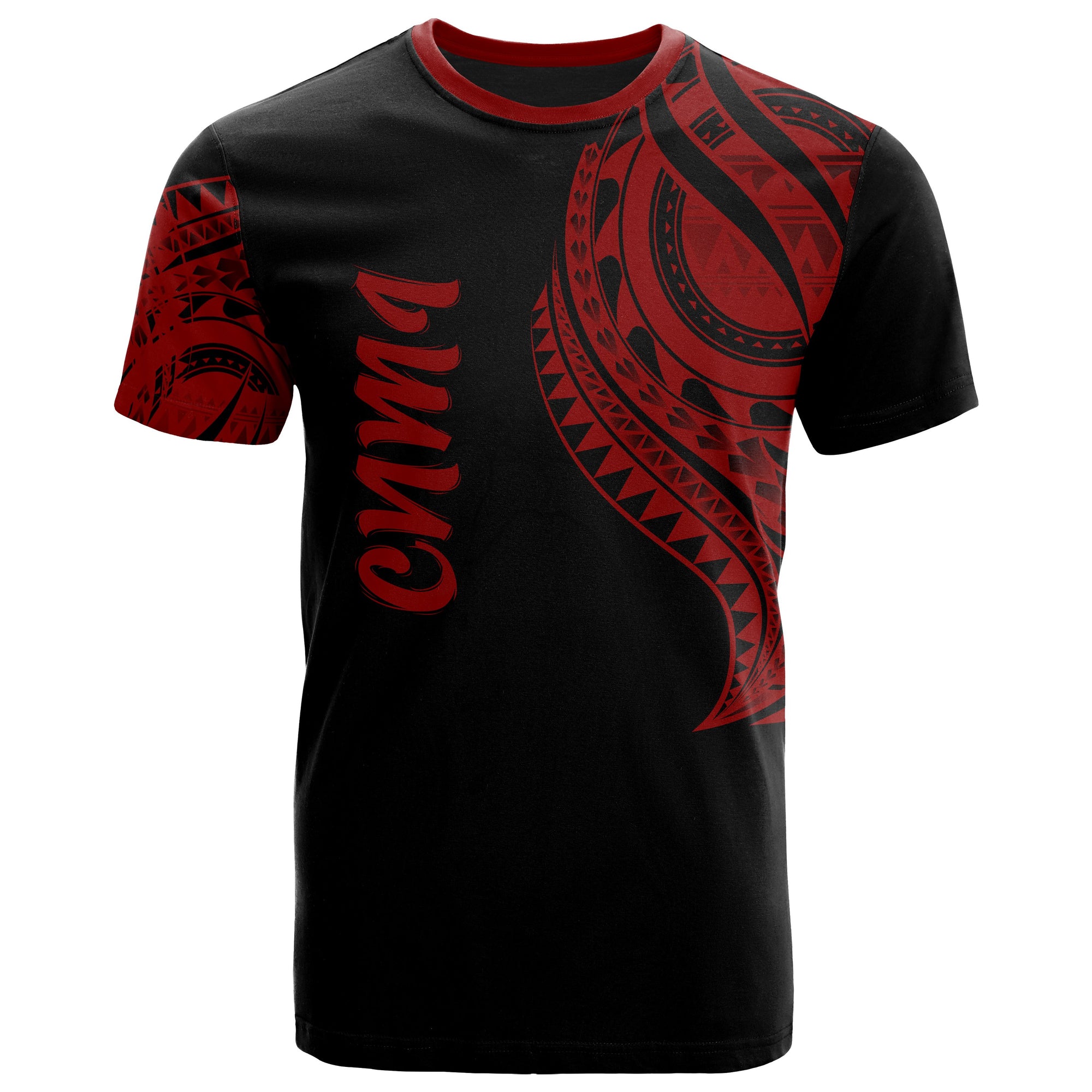 Northern Mariana Islands T Shirt Northern Mariana Islands Tatau Red Patterns Unisex Black - Polynesian Pride