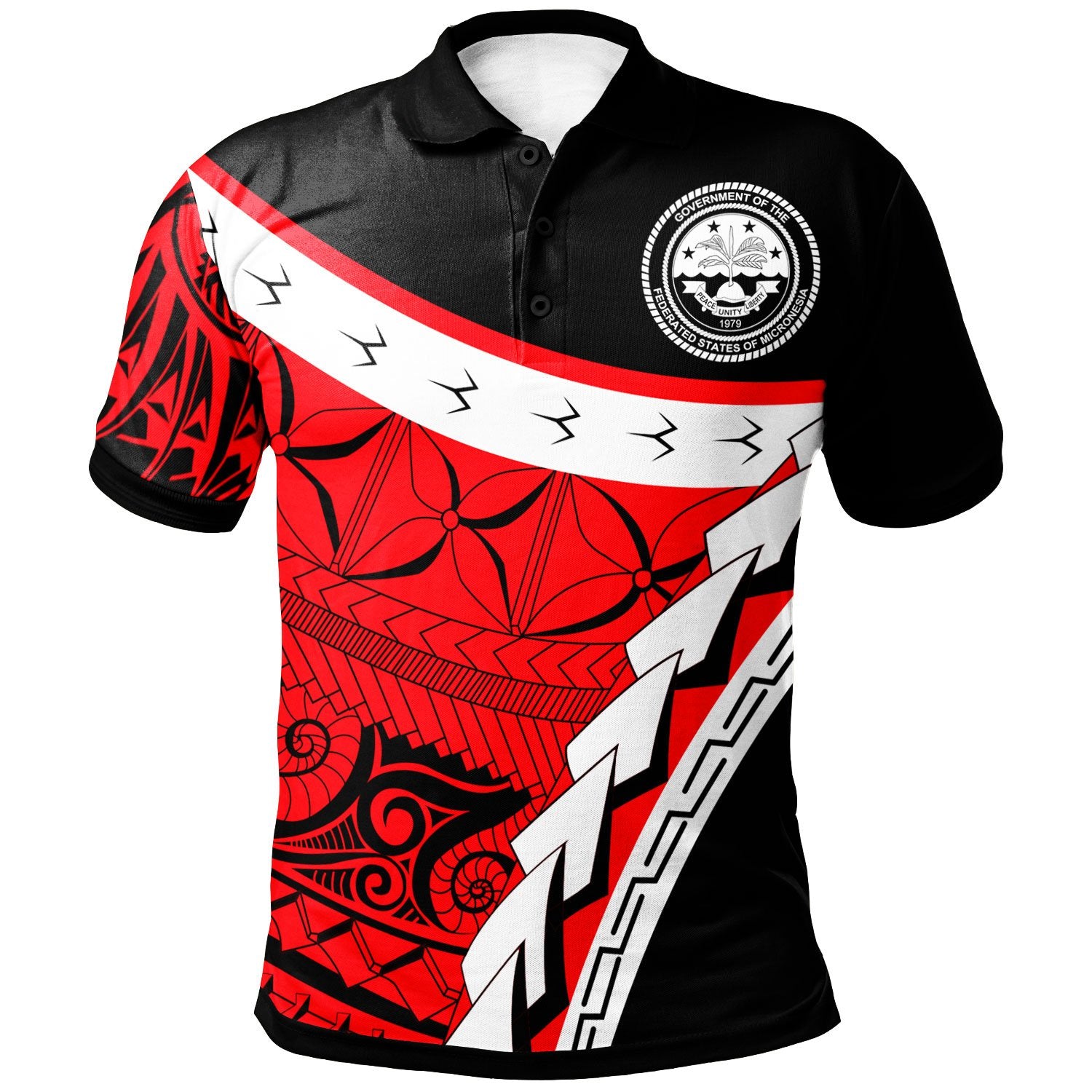 Federated States of Micronesia Custom Polo Shirt Proud Of Federated States of Micronesia Unisex Red - Polynesian Pride