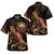 Federated States Of Micronesia Short Sleeve Shirt - Custom FSM Pride With Polynesian Turtle Blooming Hibiscus Gold Unisex Gold - Polynesian Pride