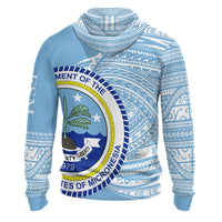 Federated States of Micronesia Hoodie Micronesia Patterns With Coat of Arms - Polynesian Pride