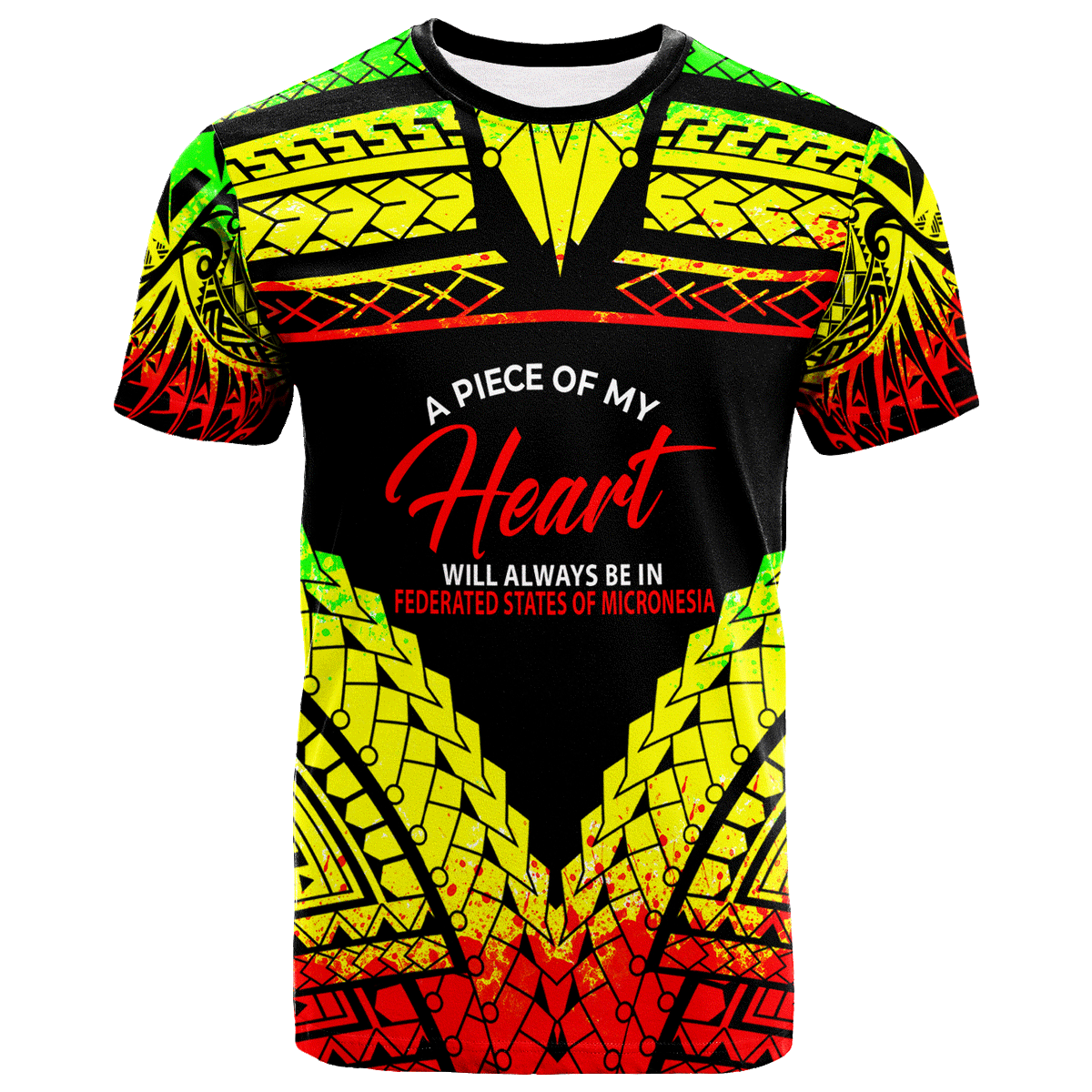 Federated States of Micronesia T Shirt A Piece of My Heart Unisex Art - Polynesian Pride